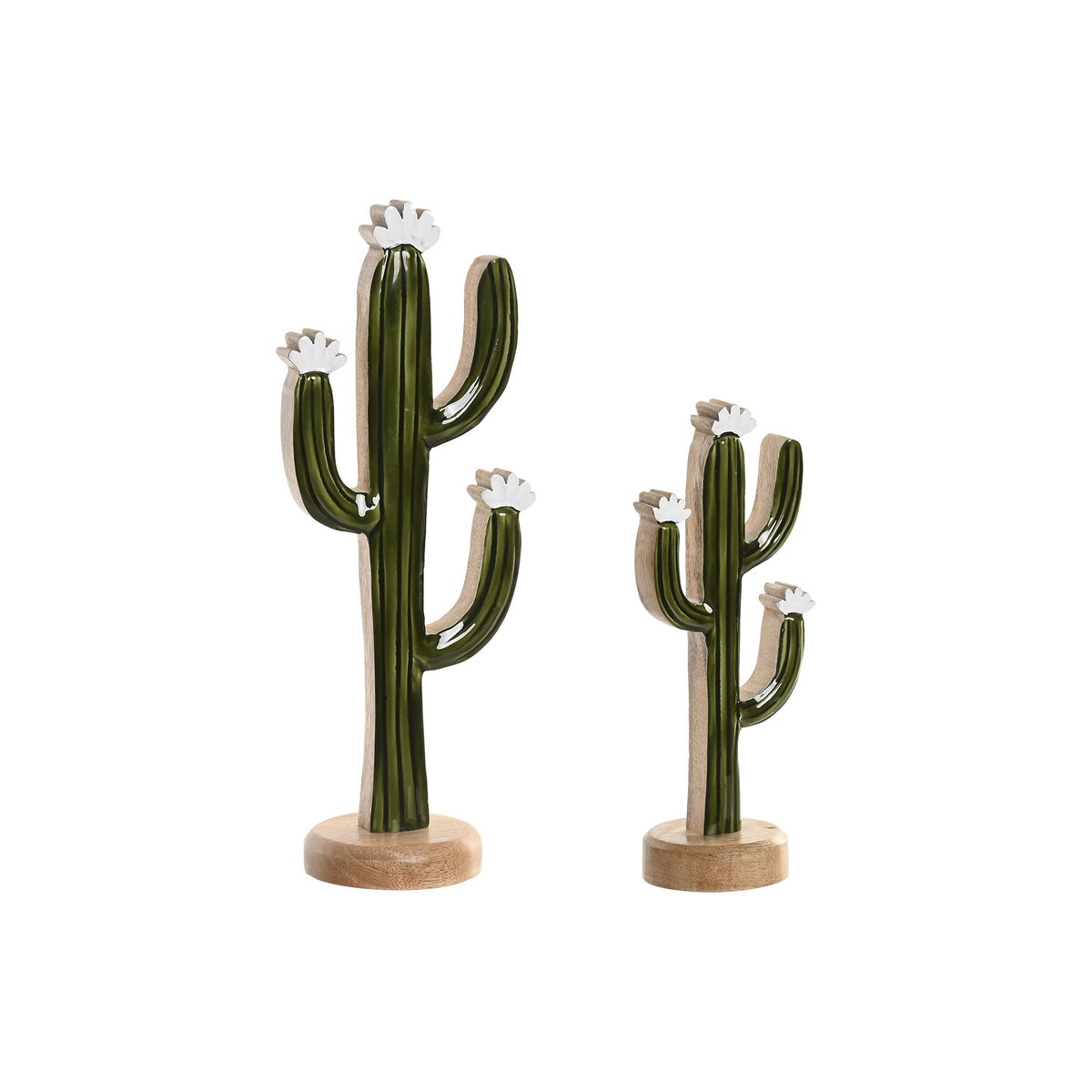 Figura Decorativa Home ESPRIT Verde Cactus Tradicional 15 x 8 x 35 cm 1 S3063132_0