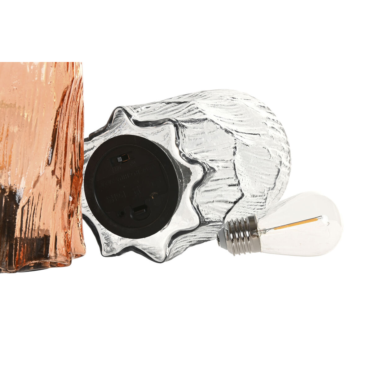 Decoración luminosa Home ESPRIT Cristal Urbano 10 x 10 x 16 cm (2 Unidades) 4 S3062617_3