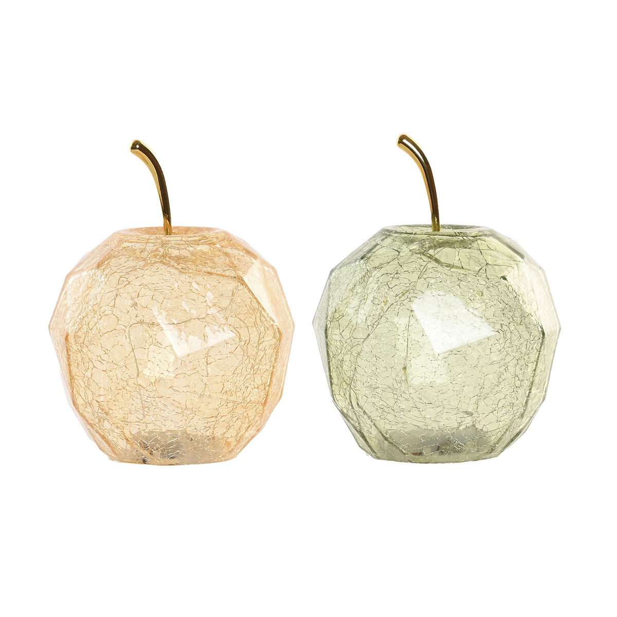 Decoración luminosa Home ESPRIT Cristal Shabby Chic 12 x 12 x 17 cm (2 Unidades) 1 S3062619_0