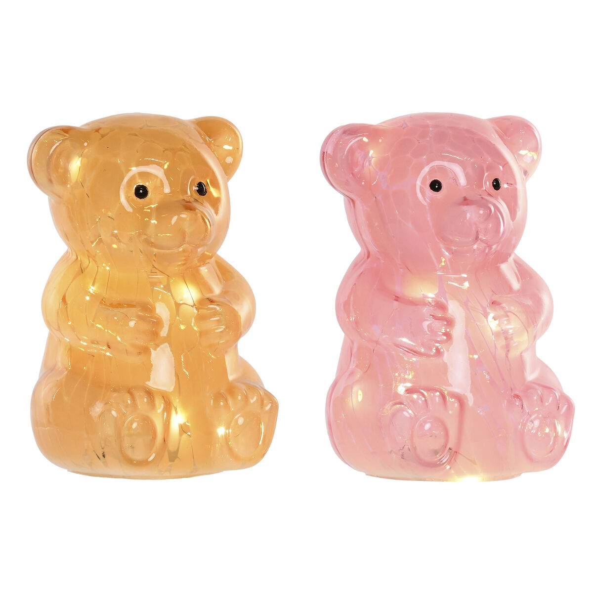 Decoración luminosa Home ESPRIT Cristal Urbano 13 x 14 x 20 cm (2 Unidades) 2 S3062620_1