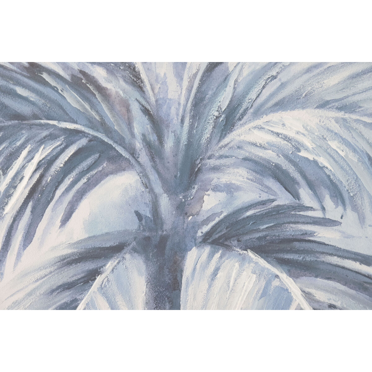 Lienzo Home ESPRIT Azul Blanco Palmeras Tropical 82,5 x 3,5 x 122,5 cm (2 Unidades) 3 S3062151_2