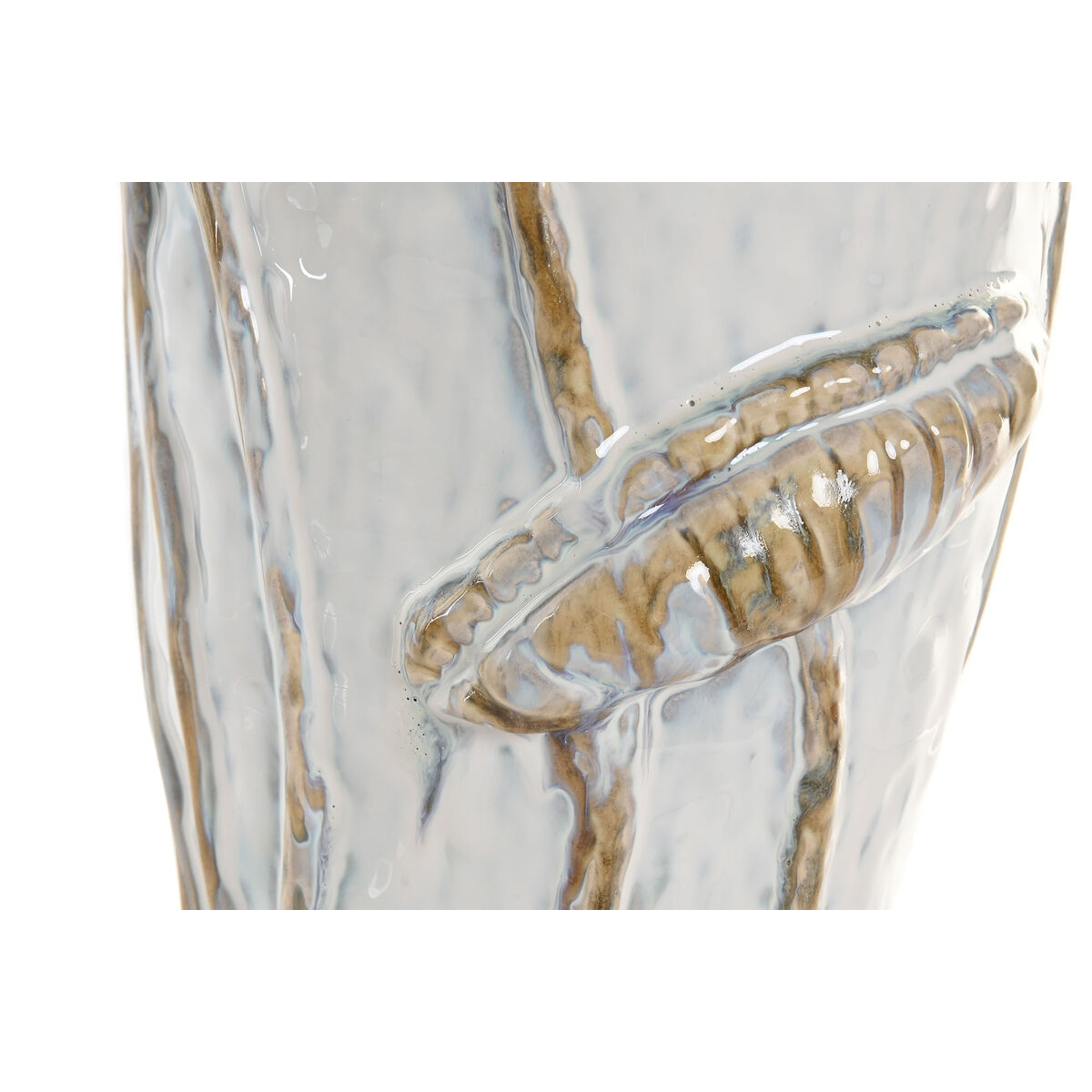 Jarrón Home ESPRIT Azul Blanco Cerámica 27 x 27 x 35 cm 3 S3062259_2