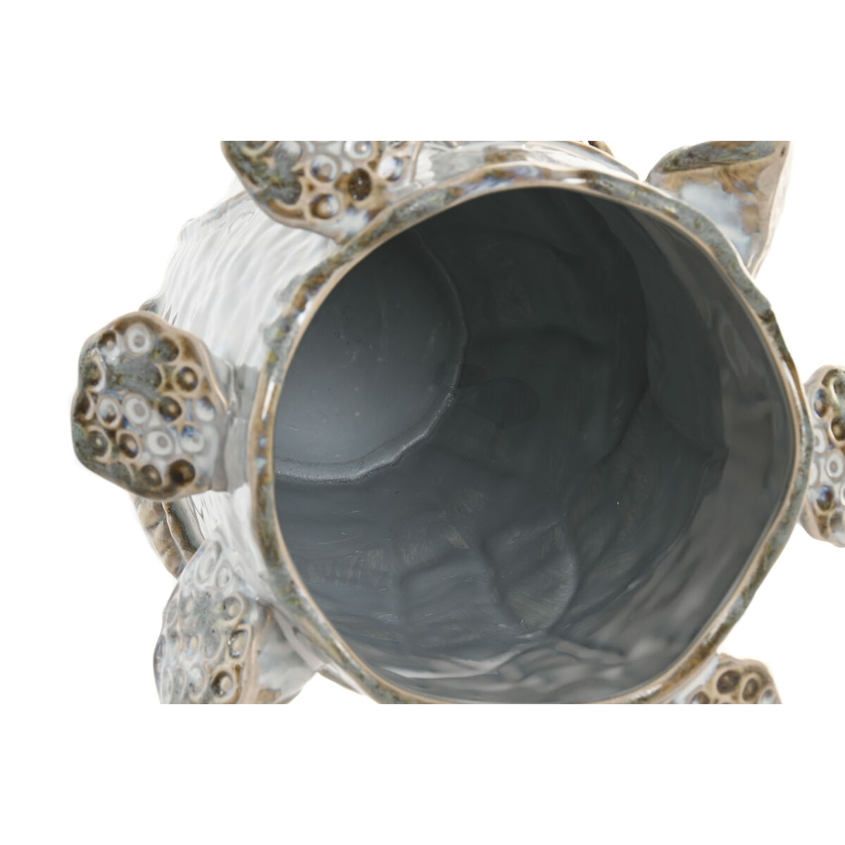 Jarrón Home ESPRIT Azul Blanco Cerámica 27 x 27 x 35 cm 4 S3062259_3