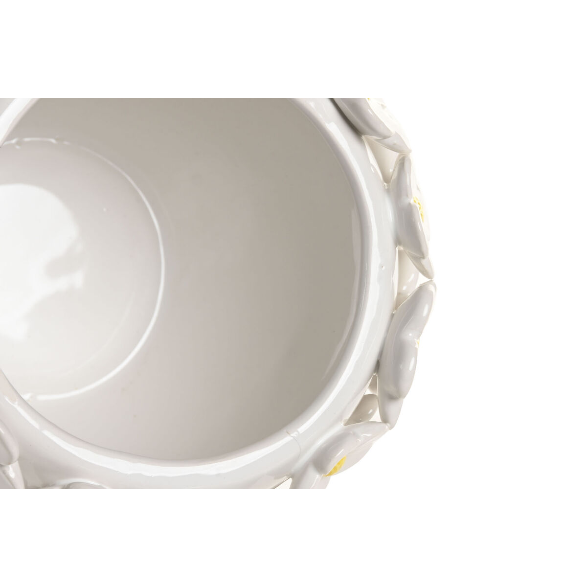 Jarrón Home ESPRIT Amarillo Blanco Cerámica Shabby Chic 21 x 21 x 18 cm 3 S3063152_2