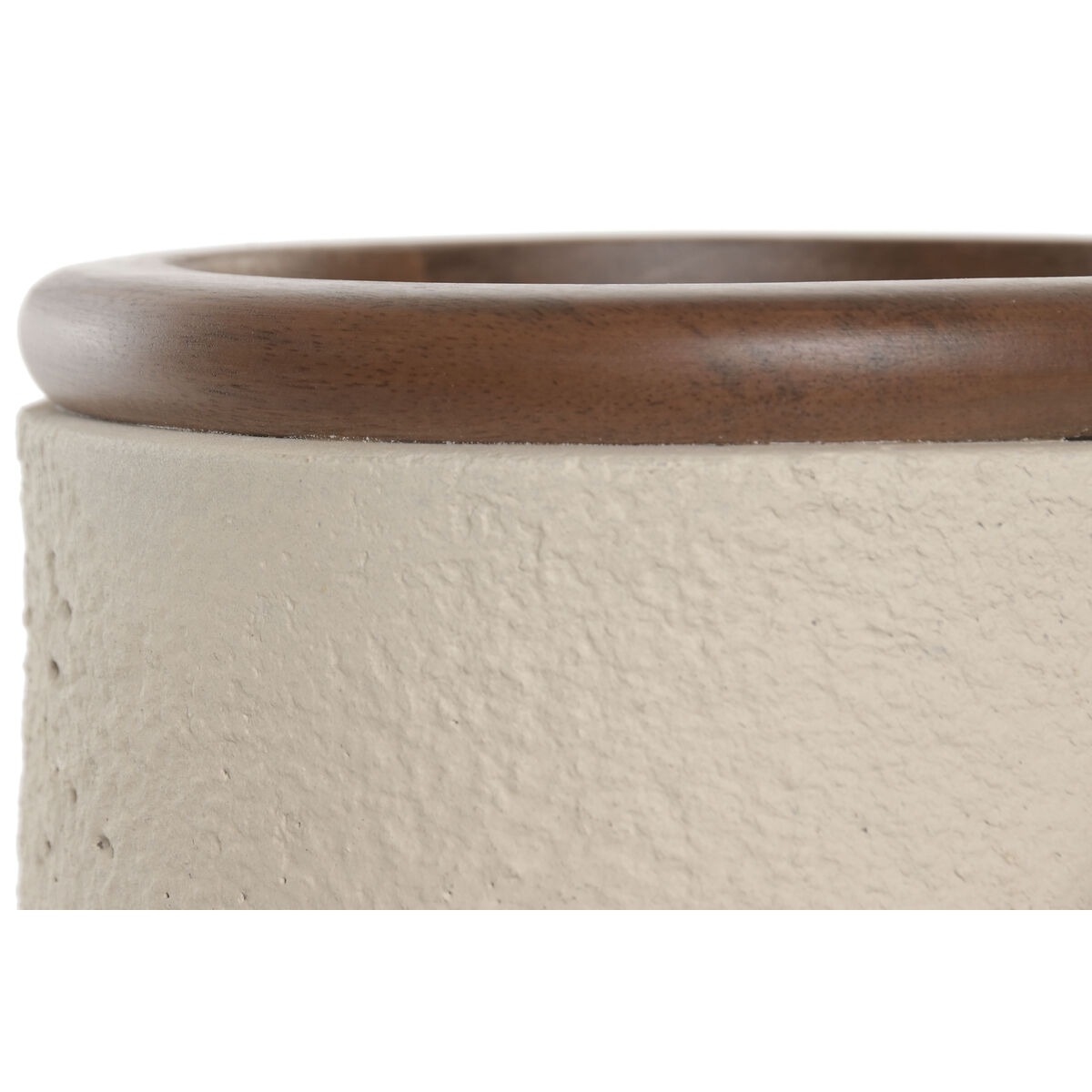 Jarrón Home ESPRIT Marrón Beige Terracota Madera de mango 16 x 16 x 40 cm 3 S3062784_2