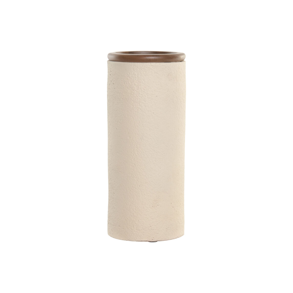Jarrón Home ESPRIT Marrón Beige Terracota Madera de mango 16 x 16 x 40 cm 1 S3062784_0