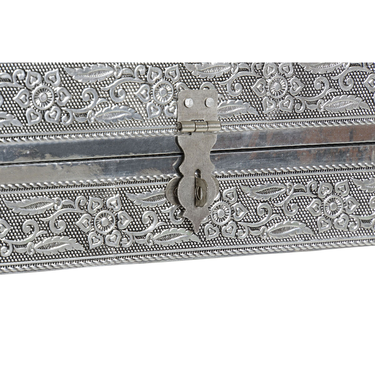 Caja-Joyero Home ESPRIT Plateado Natural Madera Aluminio 38 x 20 x 7,5 cm 4 S3062268_3