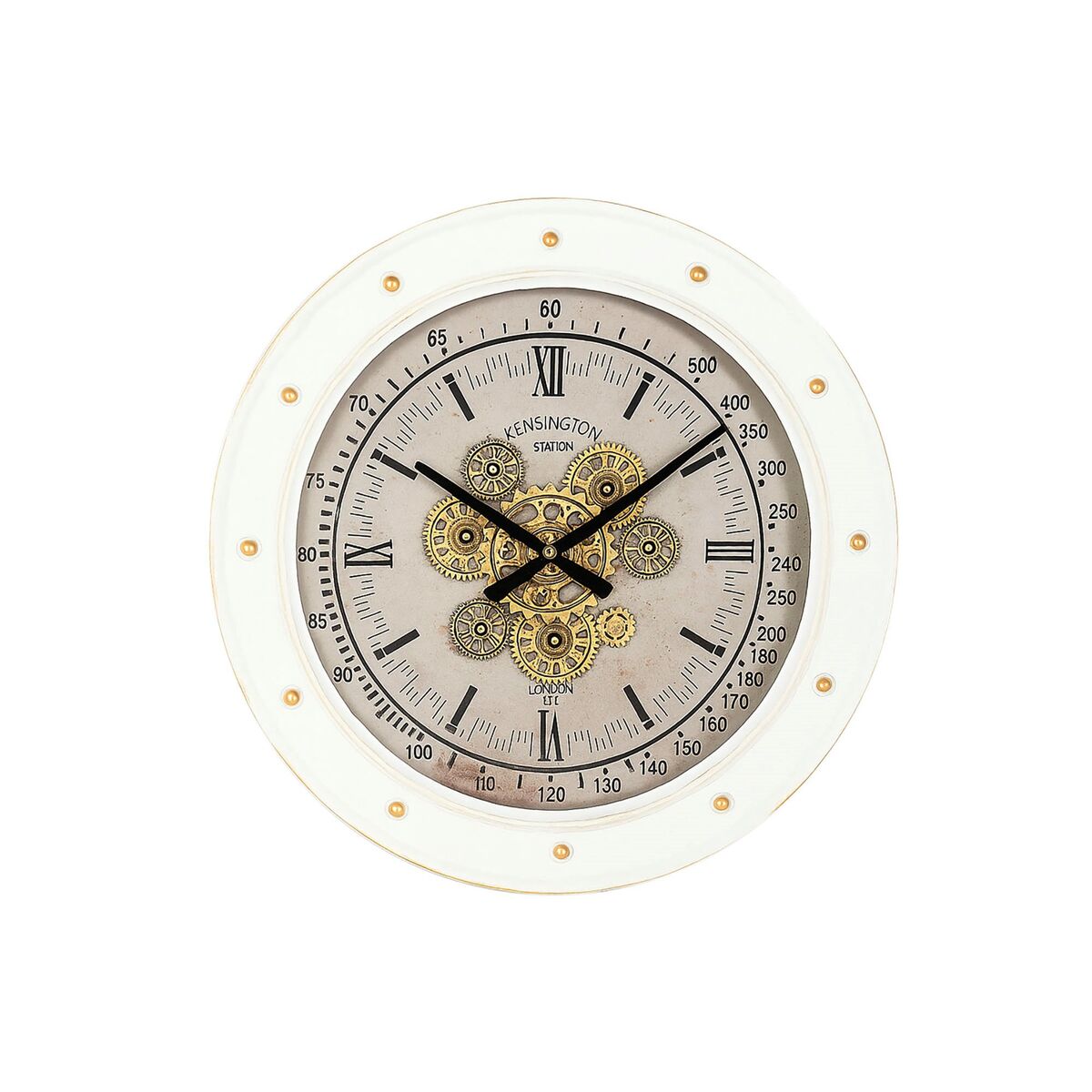 Reloj de Pared Home ESPRIT Blanco Metal Loft 60 x 9 x 60 cm 1 S3062405_0