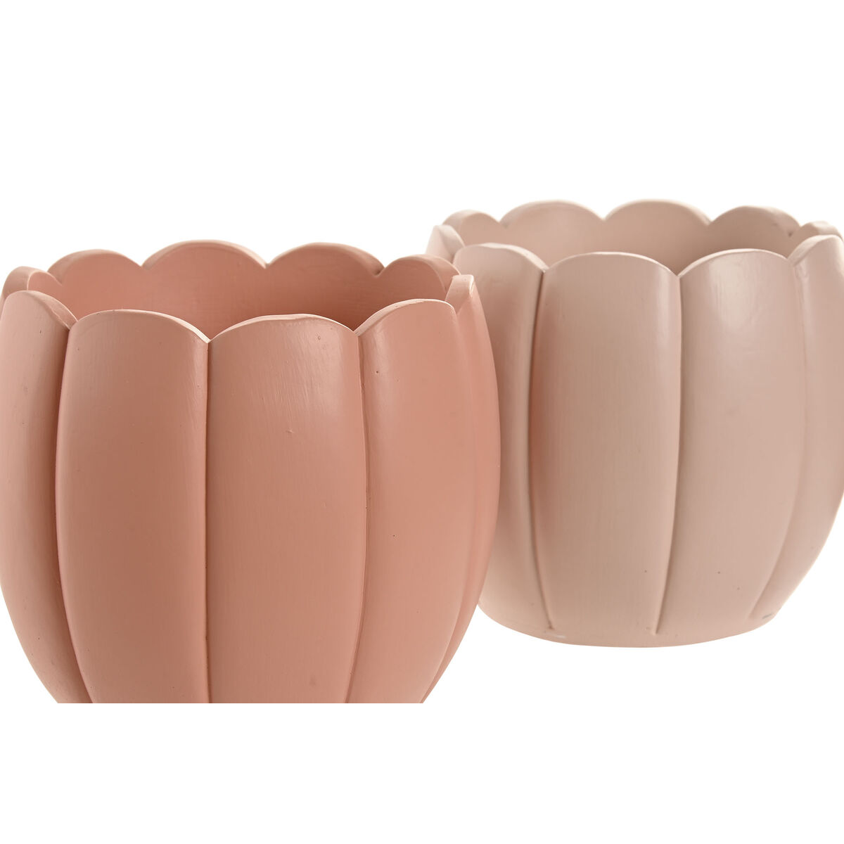 Macetero Home ESPRIT Terracota Rosa claro Cemento Shabby Chic 15 x 15 x 13 cm (3 Piezas) (2 Unidades) 2 S3062417_1