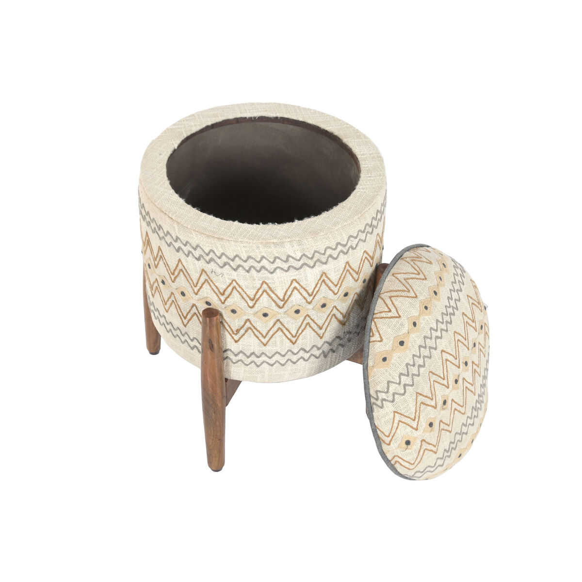 Reposapiés Home ESPRIT Beige Urbano 40 x 40 x 52 cm 3 S3062706_2