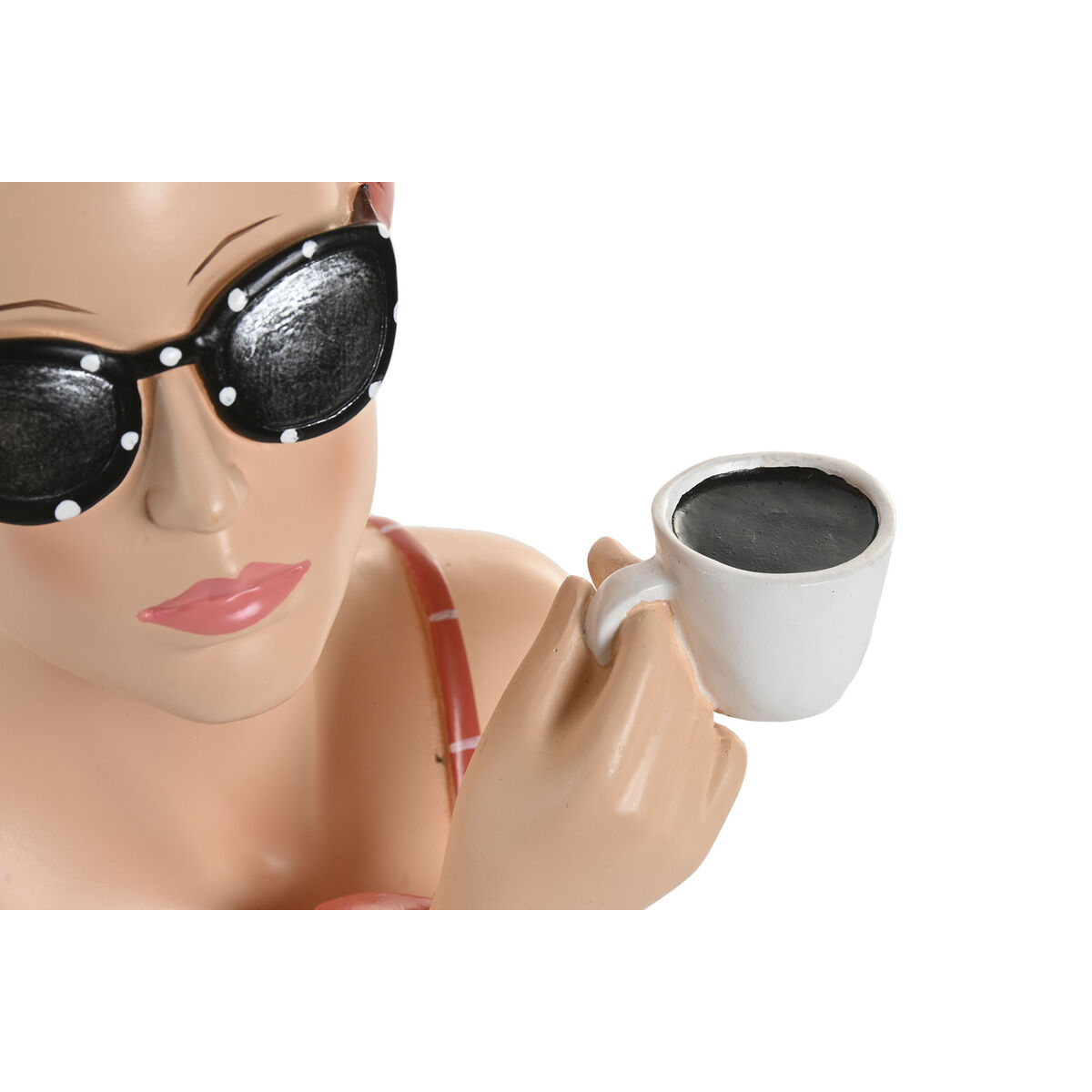 Figura Decorativa Home ESPRIT Rojo Coral Mujer 20 X 18,5 X 29 CM (2 Unidades) 4 S3062513_3