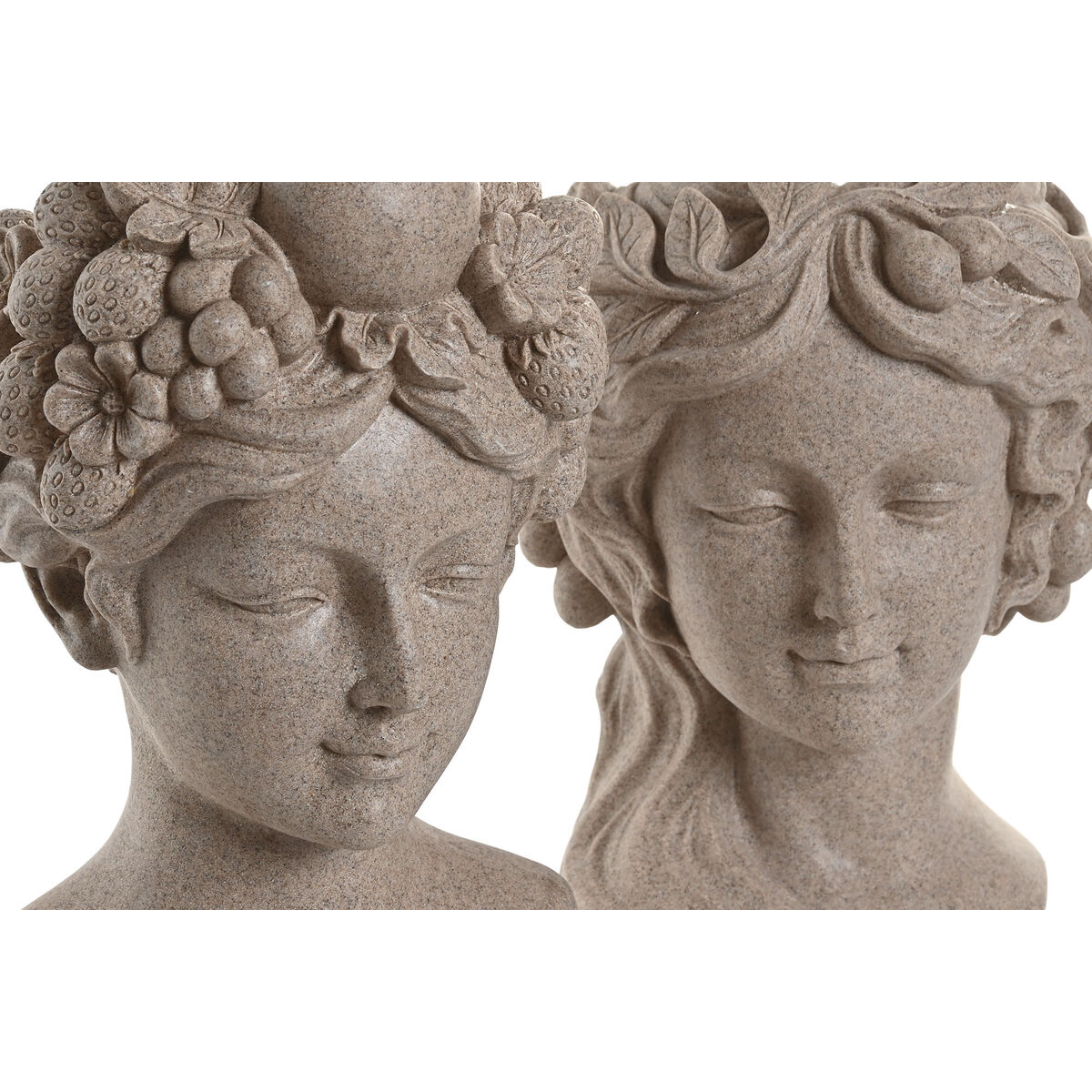 Macetero Home ESPRIT Beige Resina Romántico 18 X 20 X 29 CM (2 Unidades) 2 S3063052_1