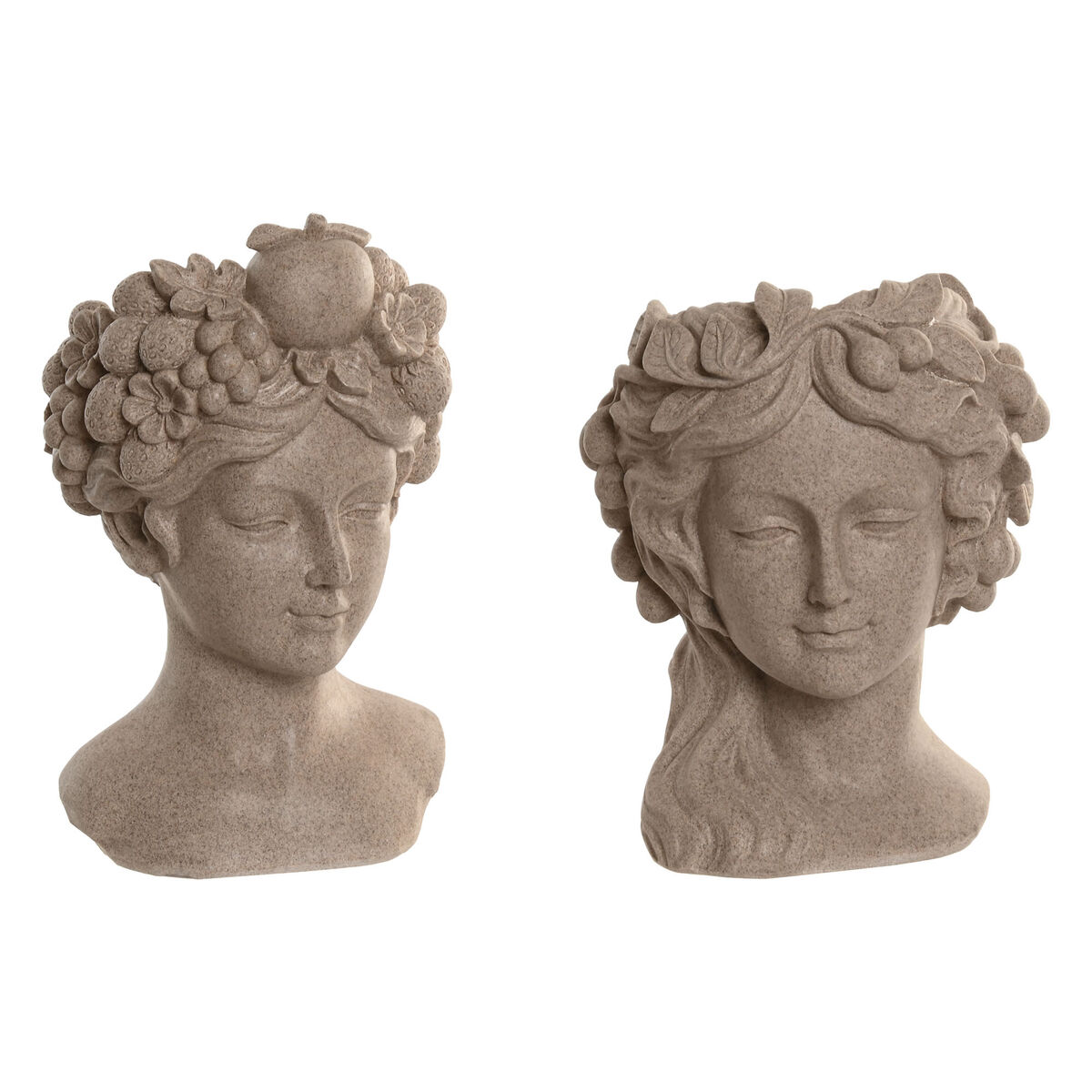 Macetero Home ESPRIT Beige Resina Romántico 18 X 20 X 29 CM (2 Unidades) 1 S3063052_0