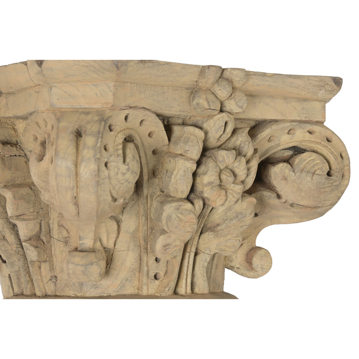 Figura Decorativa Home ESPRIT Natural Columna Decapé 30 X 30 X 200 CM 3 S3062628_2