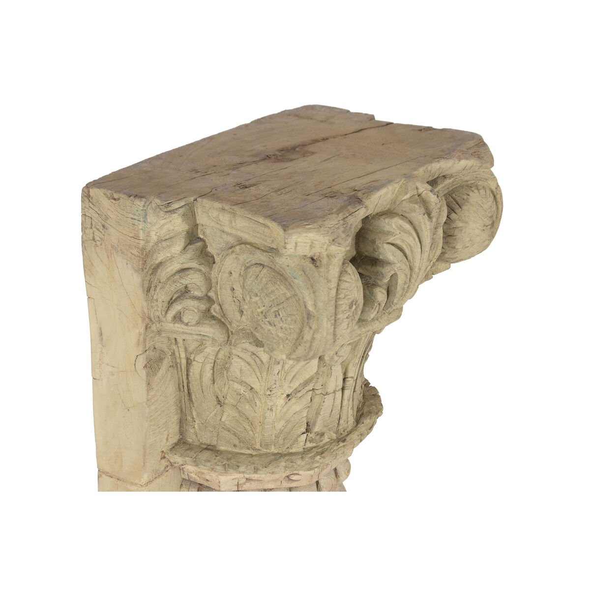 Figura Decorativa Home ESPRIT Natural Columna Decapé 35 X 25 X 125 CM 3 S3062629_2