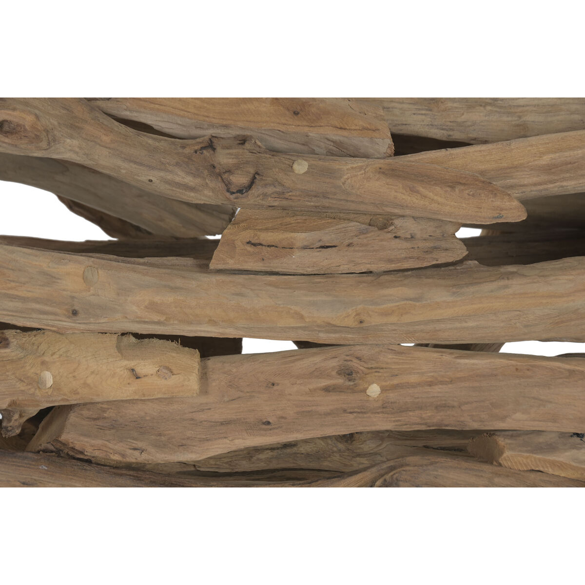 Lámpara de Techo Home ESPRIT Negro Natural Madera Hierro madera de teca 50 W 4 S3062813_3