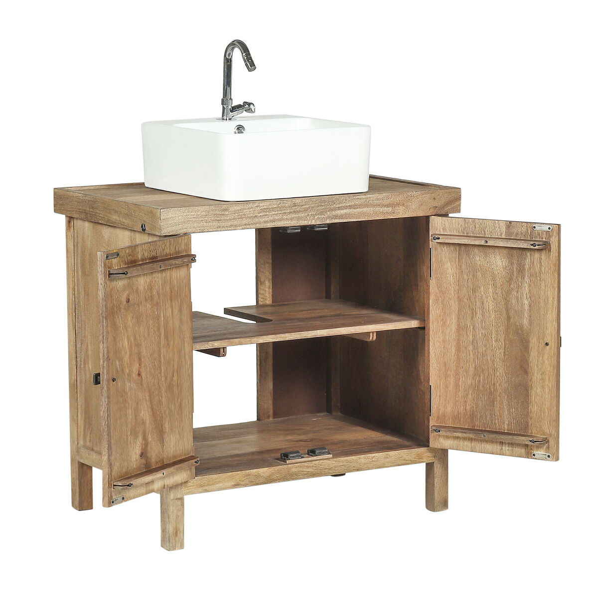 Mueble Bajo Lavabo Home ESPRIT Cerámica Madera de mango 81 X 56 X 78 CM 3 S3063130_2