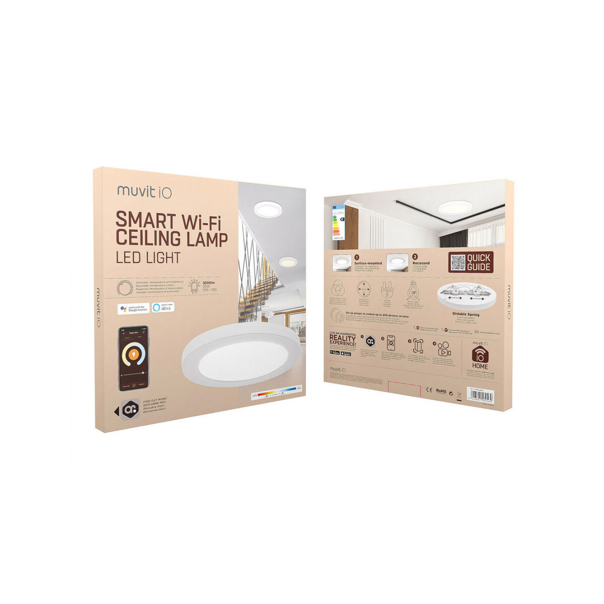 Foco empotrable Muvit iO Blanco 30 W 3000 lm 330 mm Wi-Fi 3 M1300336_2