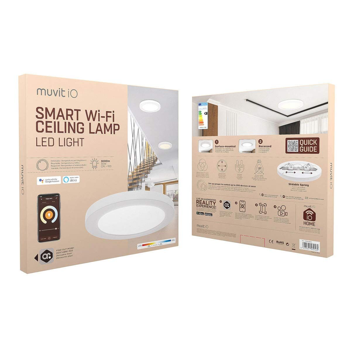 Foco empotrable Muvit iO Blanco 30 W 3000 lm 330 mm Wi-Fi 14 M1300336_13