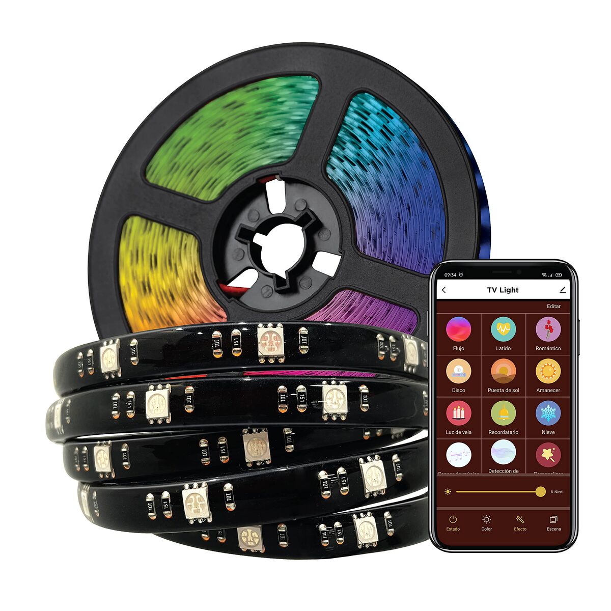 muvit iO Tira LED USB WiFi TV RGB 3m con sensor ambiental y de sonido 10 M1300351_9