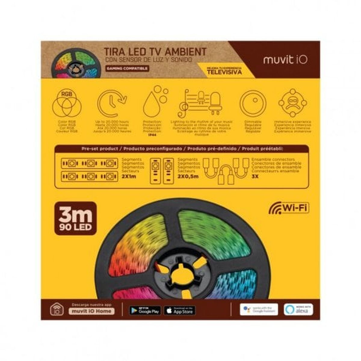 muvit iO Tira LED USB WiFi TV RGB 3m con sensor ambiental y de sonido 17 M1300351_16