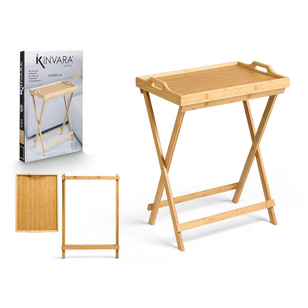 Mesa Auxiliar Plegable Kinvara Natural 50 x 36 x 64,5 cm 2 S3633899_1
