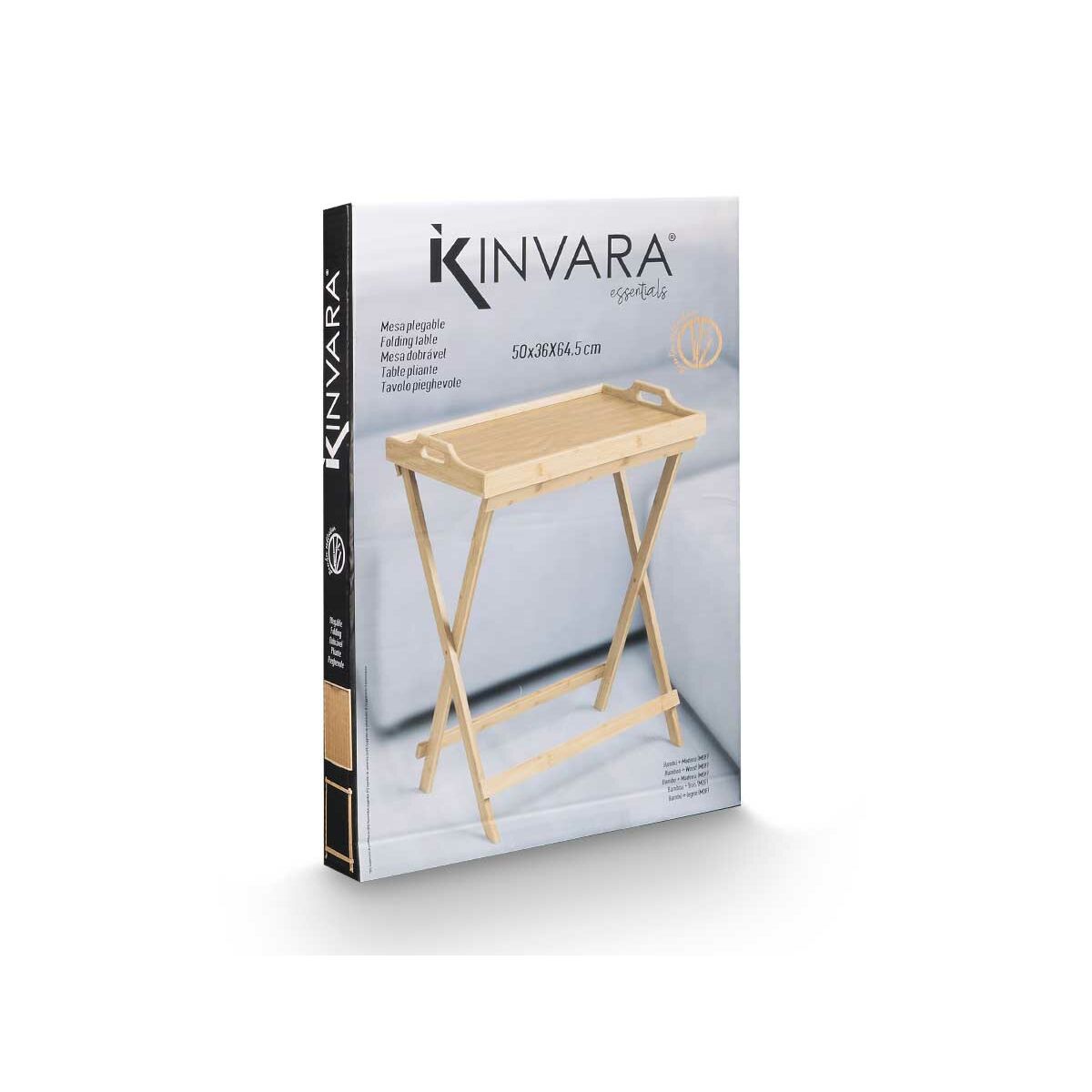 Mesa Auxiliar Plegable Kinvara Natural 50 x 36 x 64,5 cm 3 S3633899_2