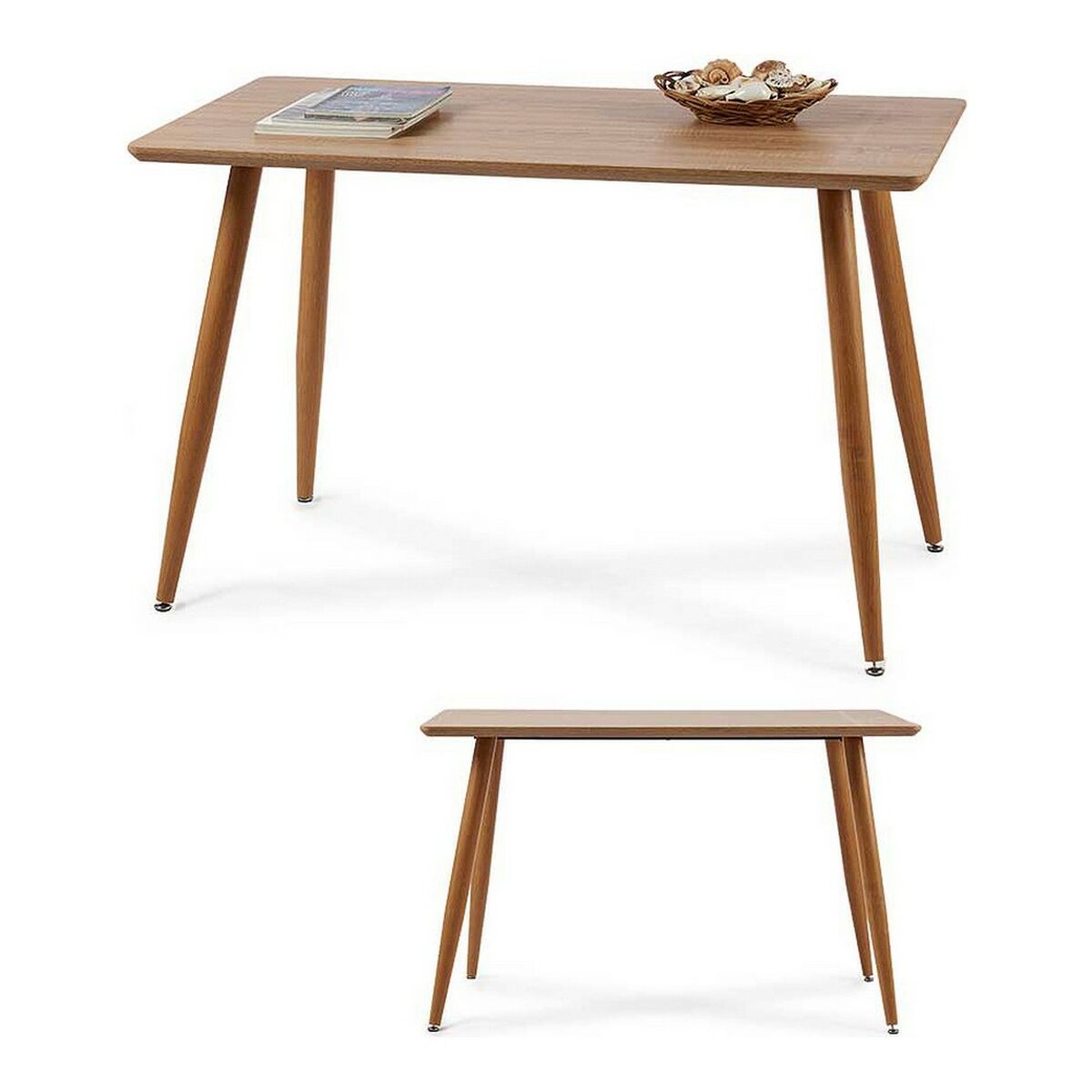 Mesa de Comedor Gift Decor Marrón Metal Madera Melamina 120 x 70 x 75 cm 2 S3609684_1