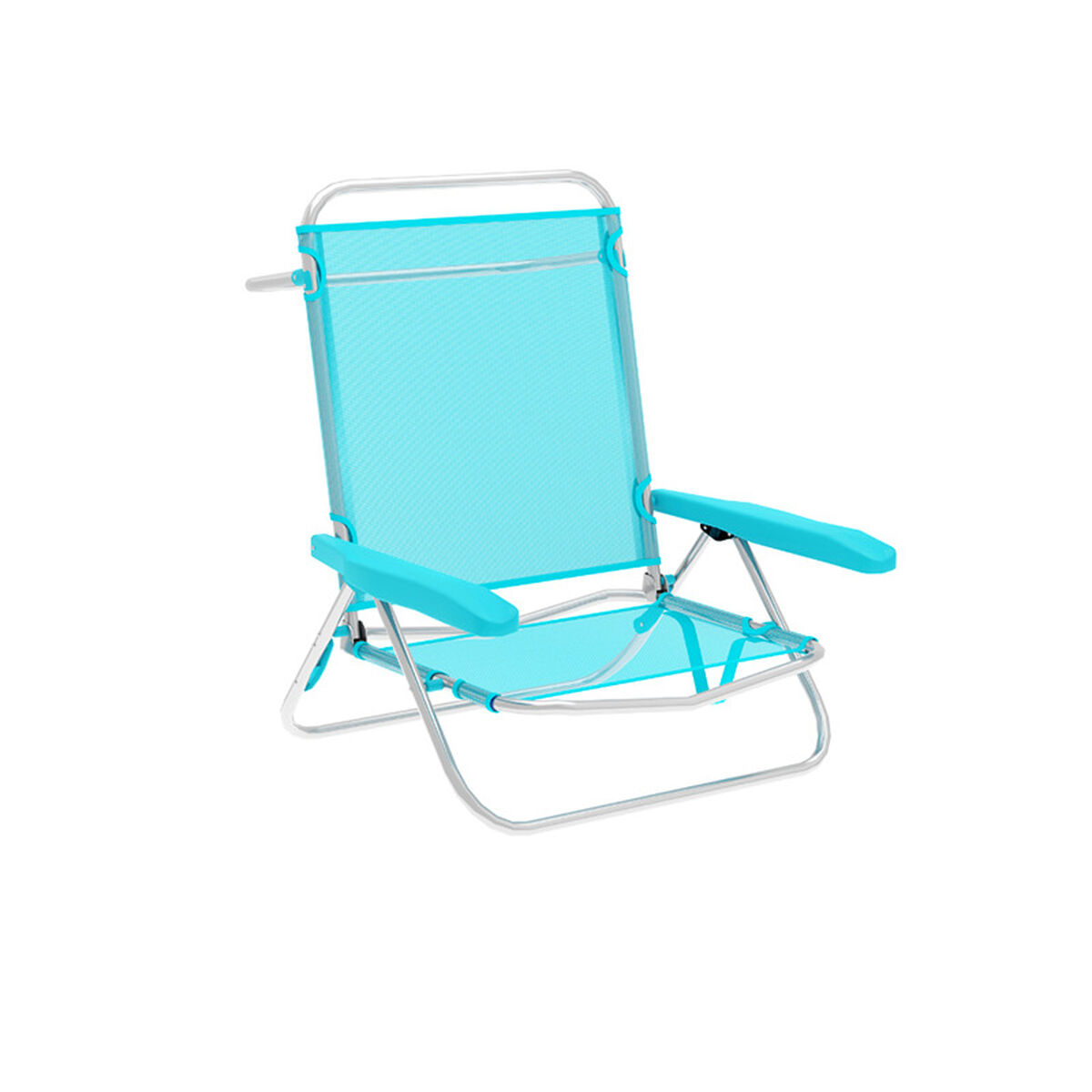 Marbueno Silla Plegable 5 Posiciones Aluminio Aguamarina Playa y Piscina 63X76X78 cm 10309 1 D1400057_0