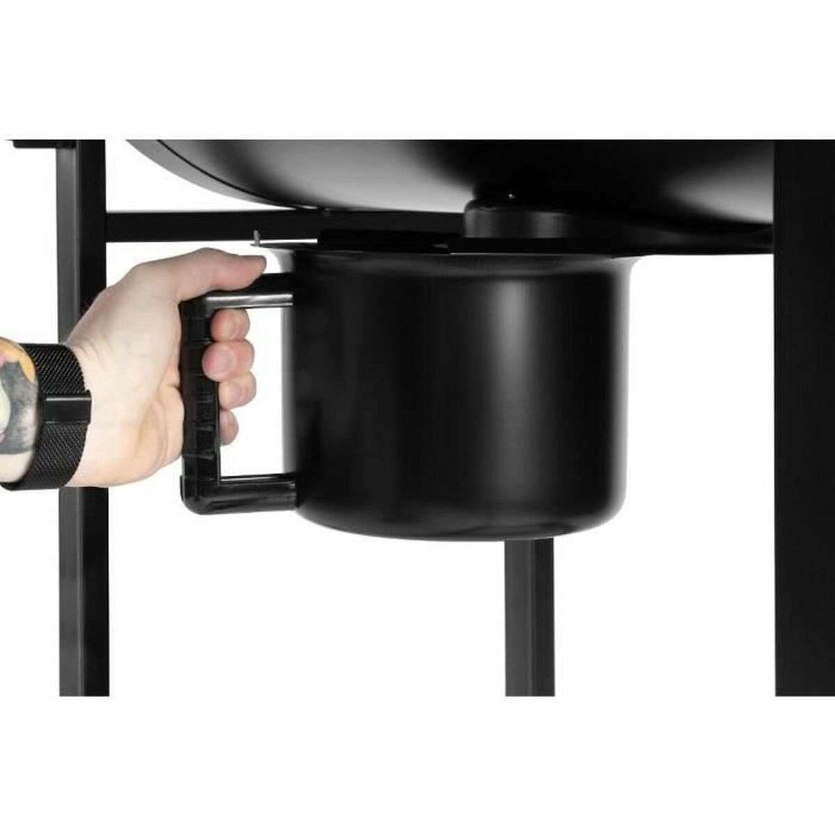 Barbacoa de Carbón con Tapa y Ruedas Fieldmann FZG 1004 Negro Redondo 7 S71021044_6