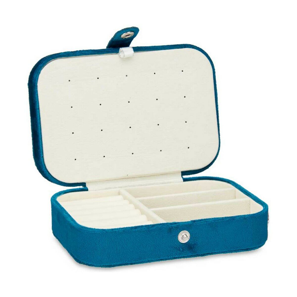 Caja-Joyero Gift Decor Azul Terciopelo 16,2 x 6 x 11,5 cm (12 Unidades) 2 S3620925_1