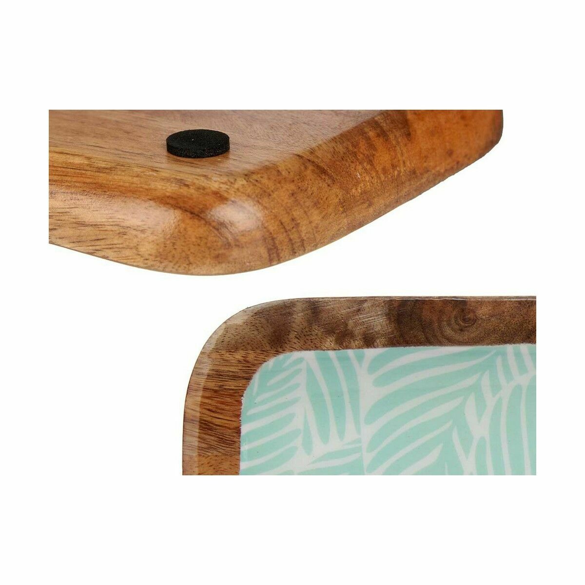 Centro de Mesa Gift Decor Blanco Marrón Verde Poliéster Resina Madera de mango 45 x 15 cm 15,2 x 2,54 x 45,7 cm Hoja de planta ( 4 S3626635_3