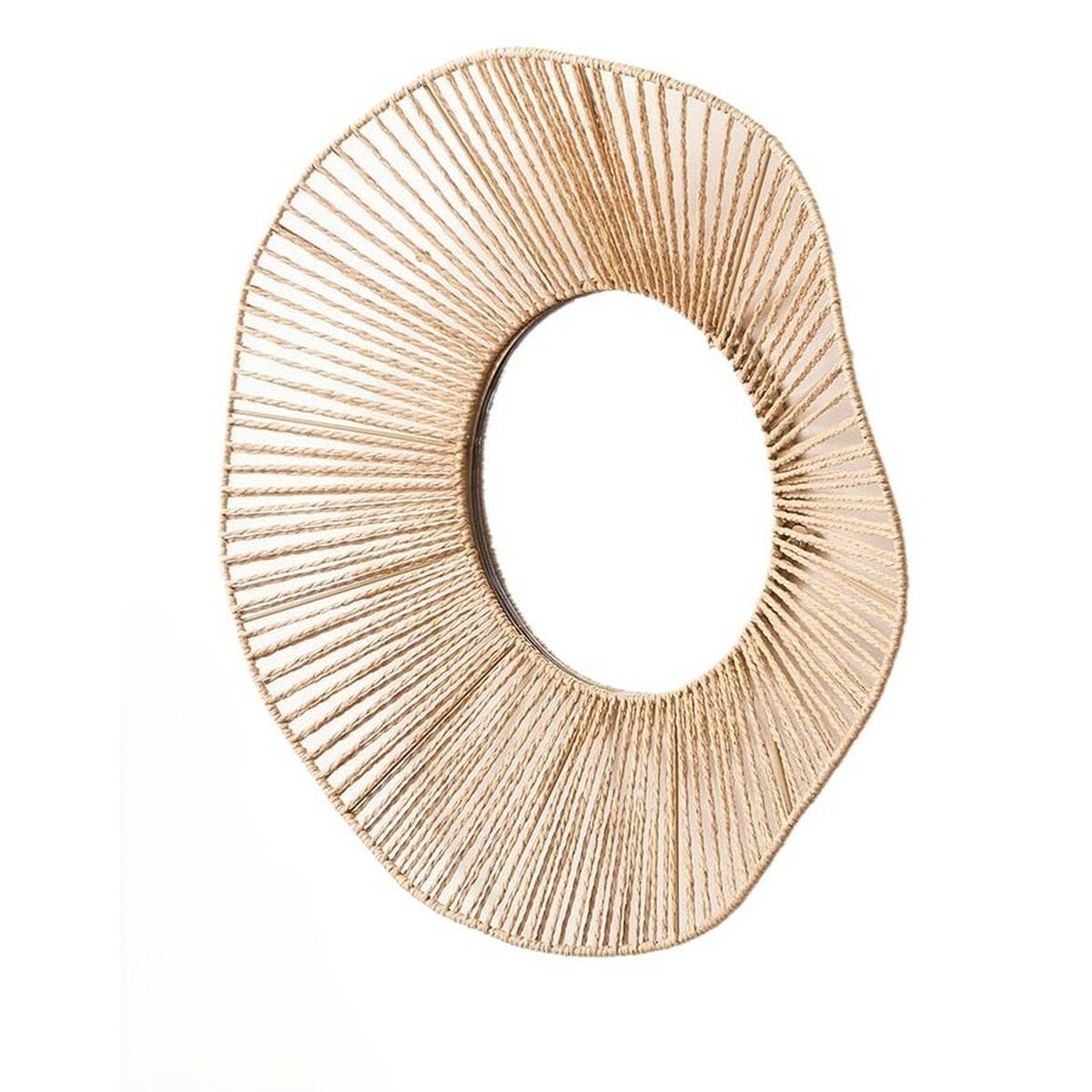 Espejo de pared Gift Decor Natural Ondas 52 x 9 x 51 cm (4 Unidades) 3 S3633737_2