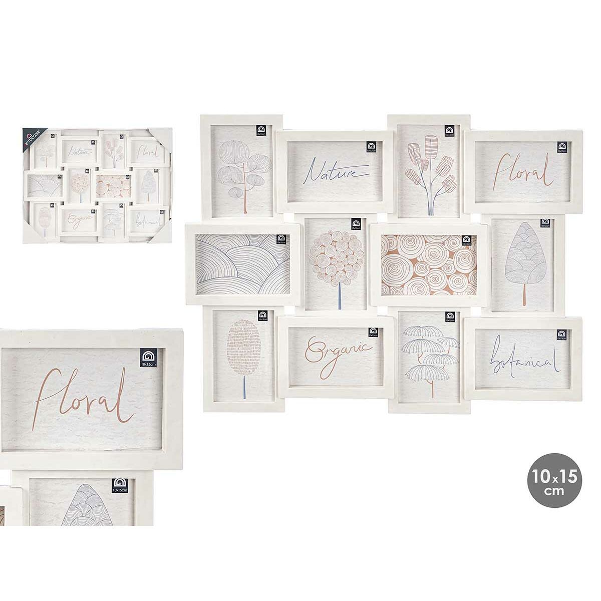 Portafotos de Pared Gift Decor Blanco Polipropileno (4 Unidades) 3 S3633886_2