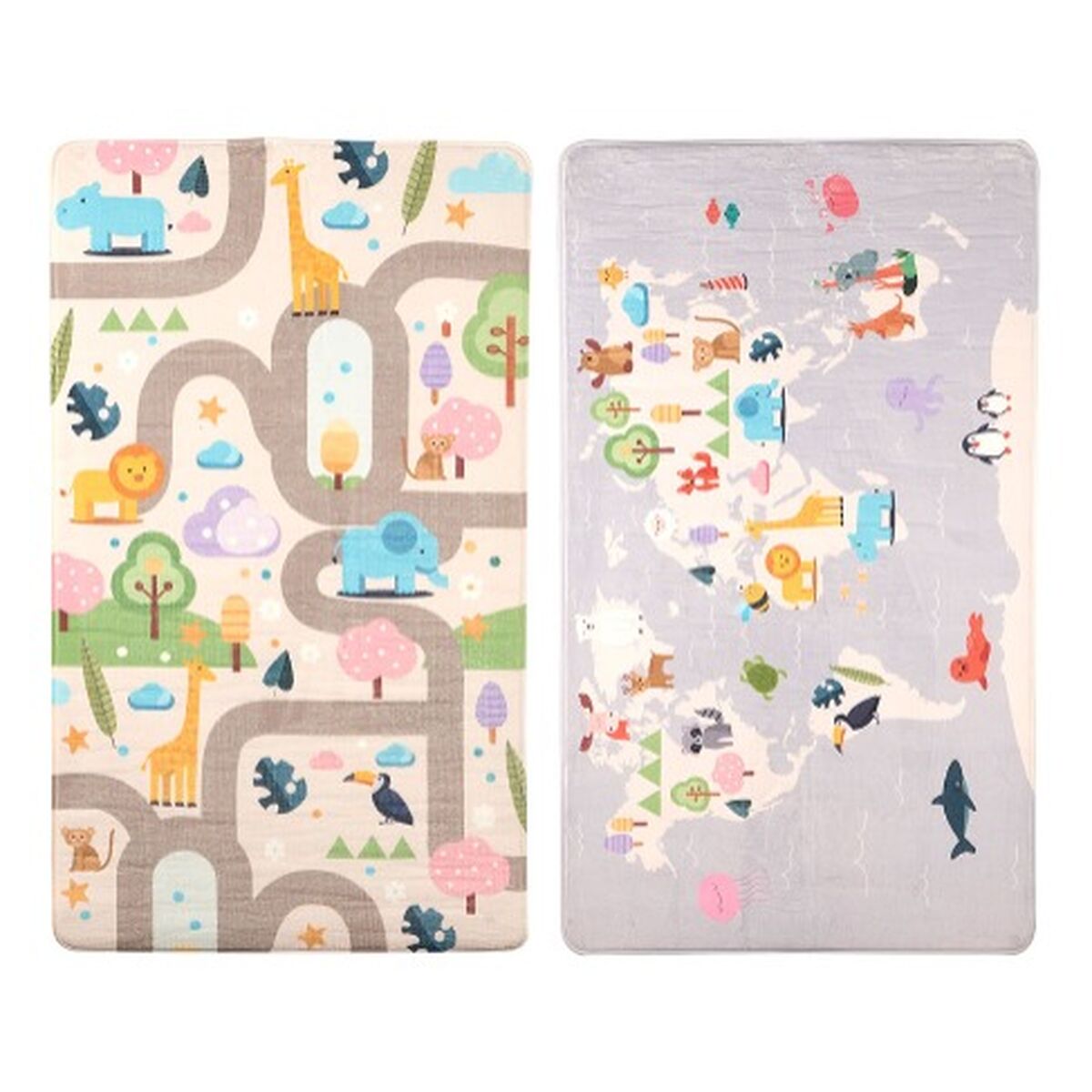 Alfombra Infantil Gift Decor Animales 140 x 0,6 x 80 cm Multicolor (12 Unidades) 2 S3633915_1