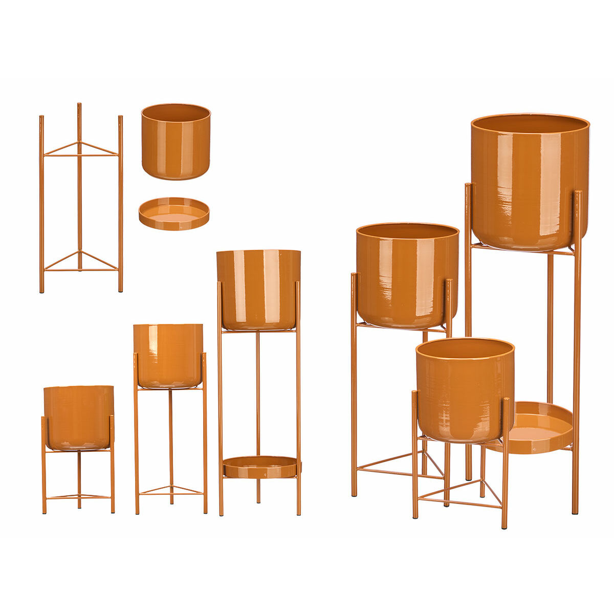 Set de Maceteros Gift Decor Teja Hierro 3 Piezas (2 Unidades) 3 S3633968_2