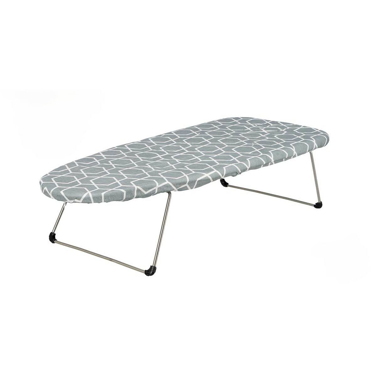 Tabla de Planchar Kipit Blanco Gris Metal Tela Geométrico Sobremesa (6 Unidades) 3 S3634060_2