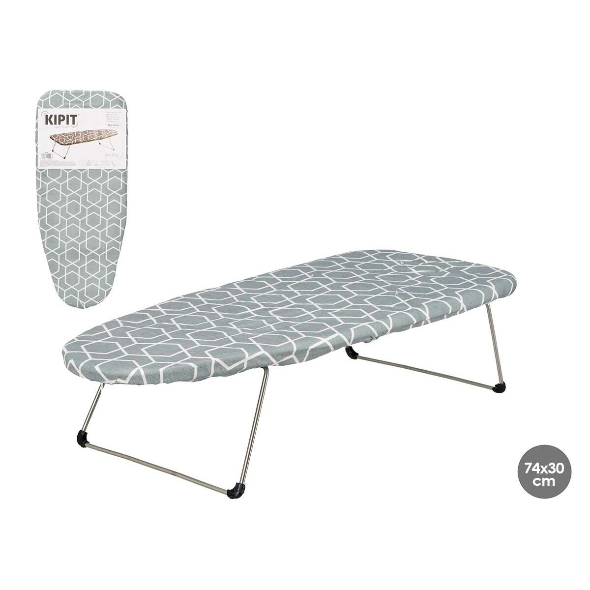 Tabla de Planchar Kipit Blanco Gris Metal Tela Geométrico Sobremesa (6 Unidades) 2 S3634060_1