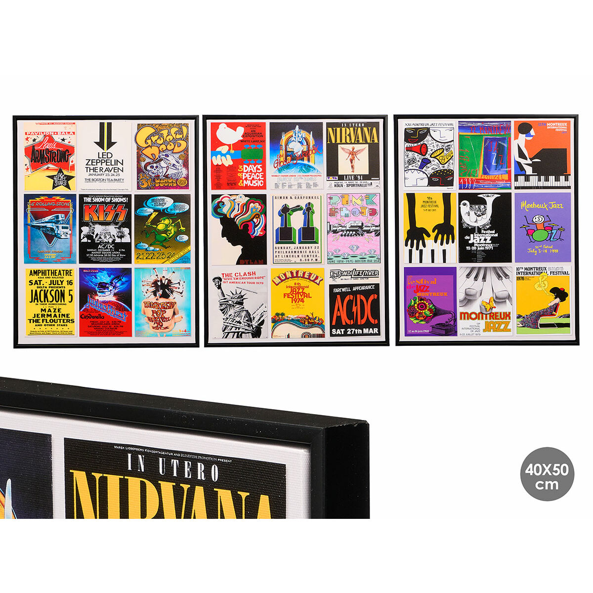 Lienzo Gift Decor Música 40 x 2 x 50 cm (6 Unidades) 2 S3634086_1