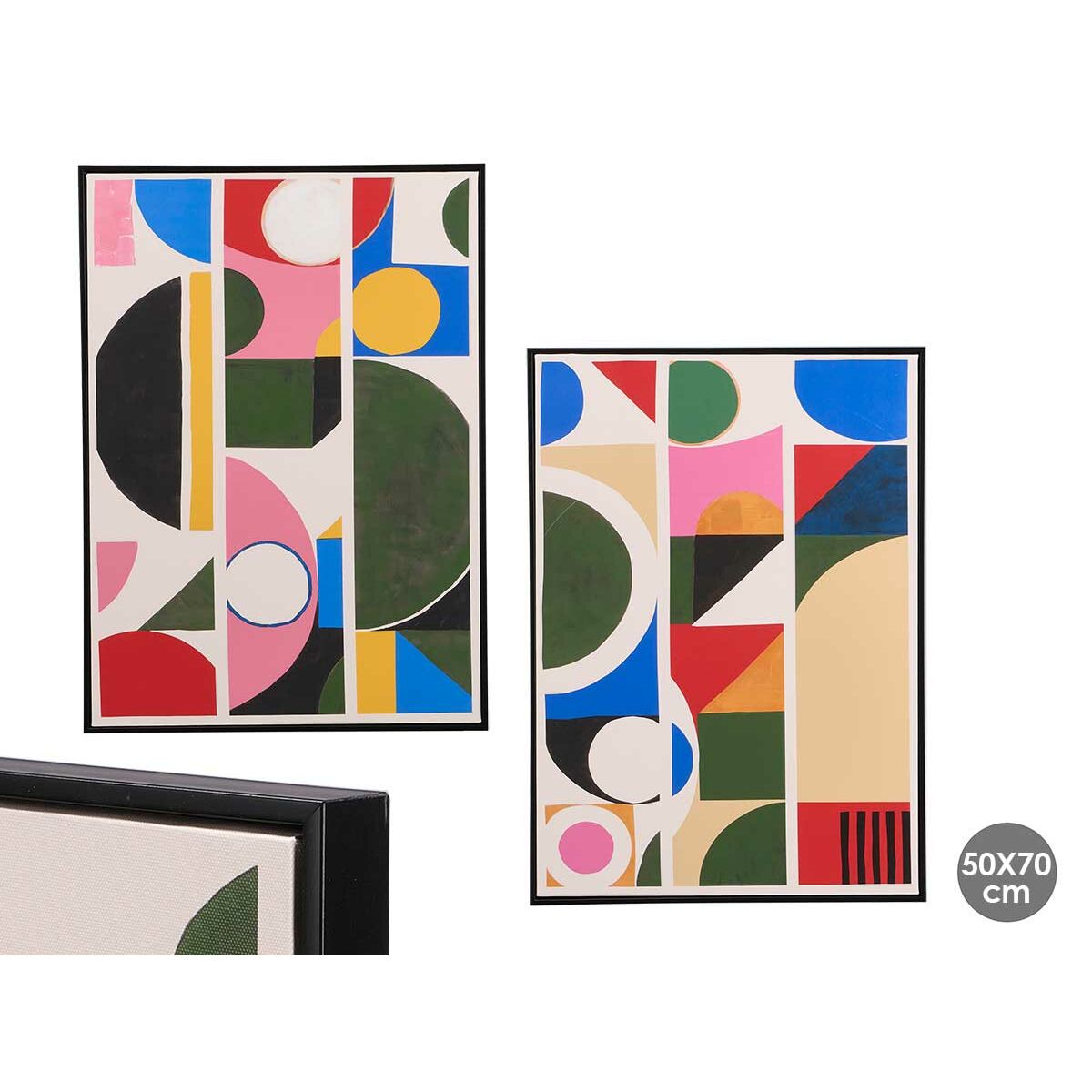 Lienzo Gift Decor Abstracto 50 x 3 x 70 cm (4 Unidades) 3 S3634094_2