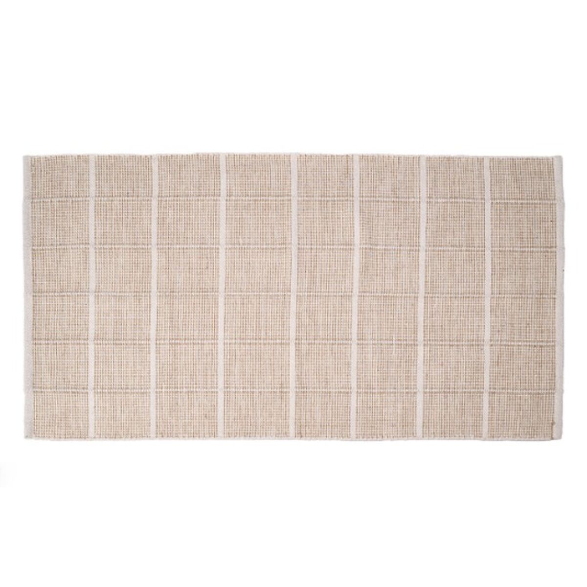 Alfombra Gift Decor Beige Cuadros 140 x 80 cm (6 Unidades) 2 S3634124_1
