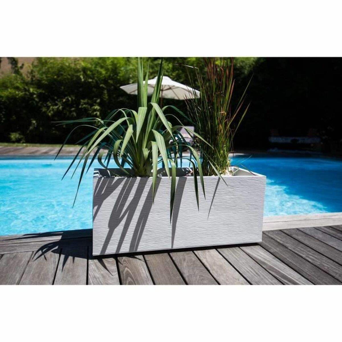 Jardinera EDA EDA Graphit Blanco Polipropileno Plástico 99,5 x 39 x 43 cm 2 S71012779_1