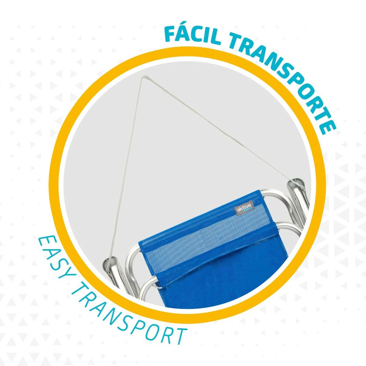 Silla Plegable Aktive Gomera Azul 44 x 76 x 45 cm (4 Unidades) 5 S8901110_4