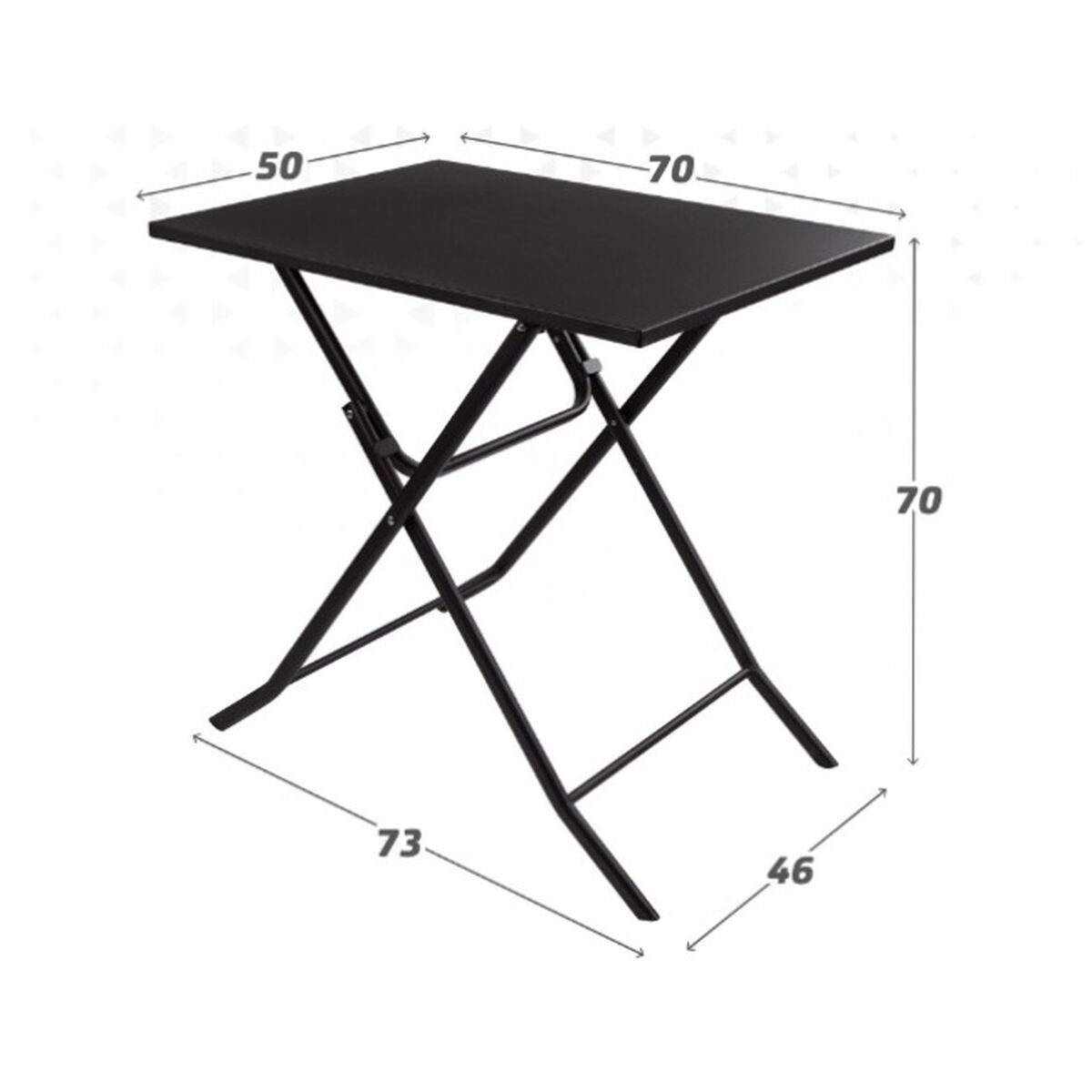 Mesa Plegable Aktive 70 x 70 x 50 cm Acero 4 S8901310_3