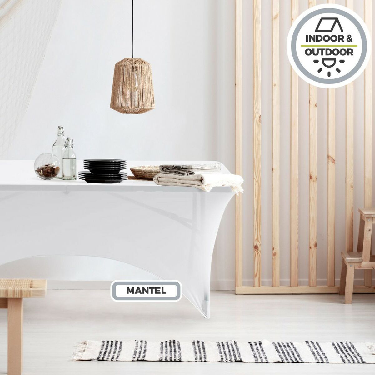 Funda Protectora Aktive Blanco 183 x 76 x 76 cm Mesa Accesorios Vehículos Carretera (6 Unidades) 6 S8901352_5