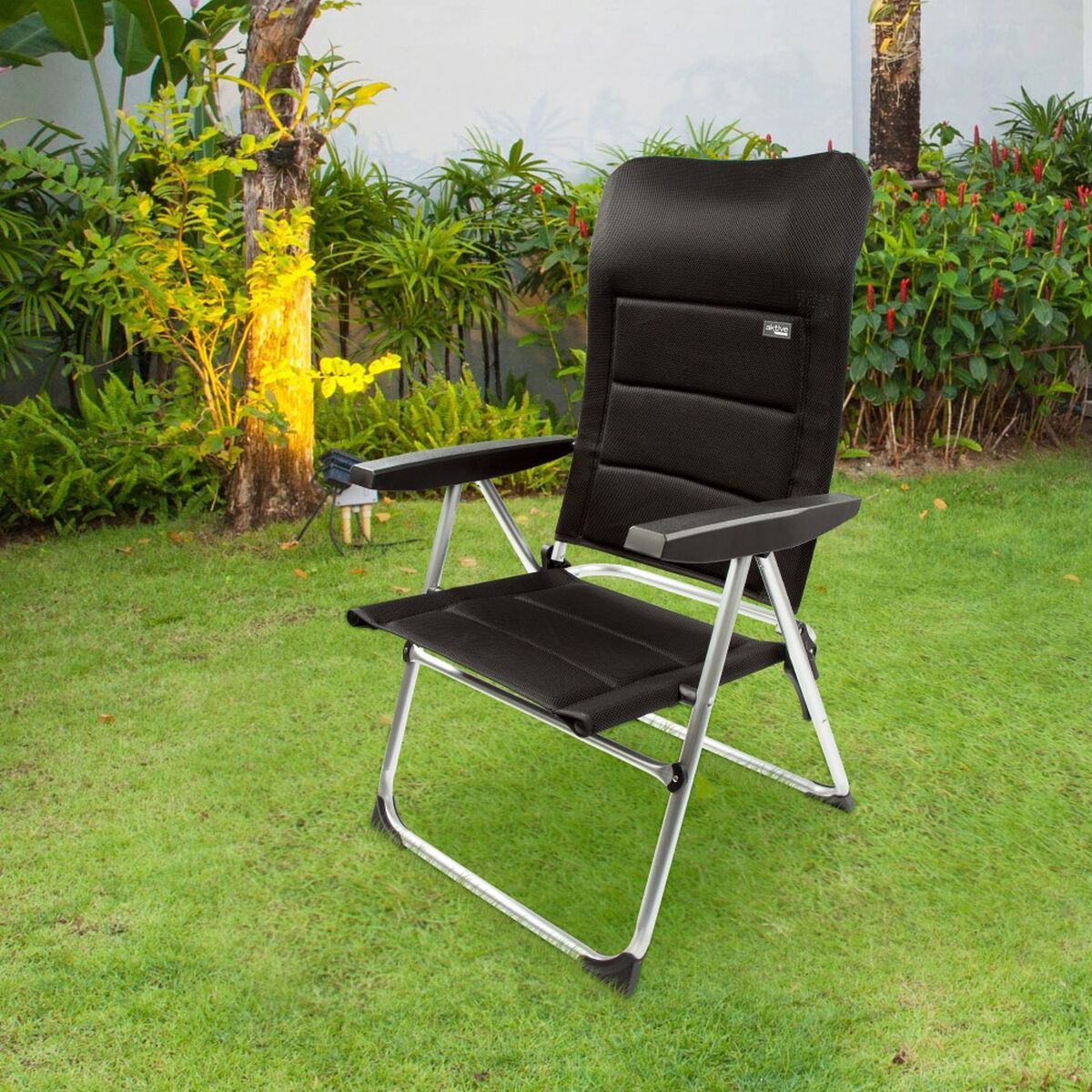 Silla de Playa Aktive Deluxe Plegable Negro 49 x 105 x 59 cm (2 Unidades) 3 S8902379_2