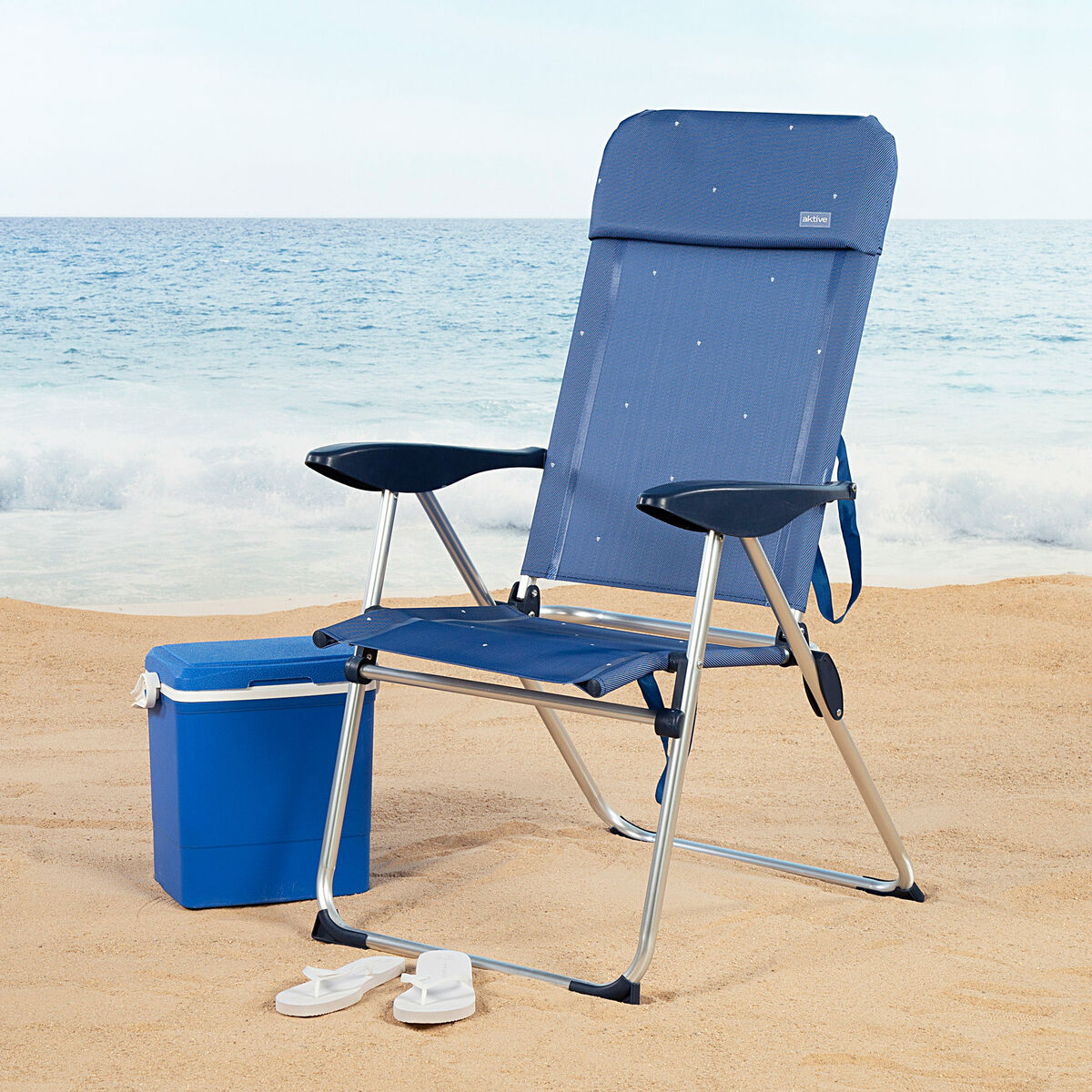Silla de Playa Aktive 48 x 110 x 65 cm (2 Unidades) 3 S8906365_2