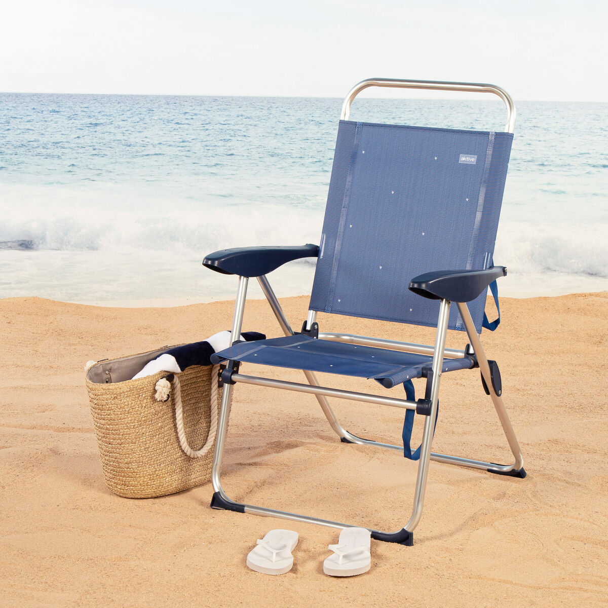 Silla de Playa Aktive 48 x 100 x 60 cm (2 Unidades) 3 S8906367_2