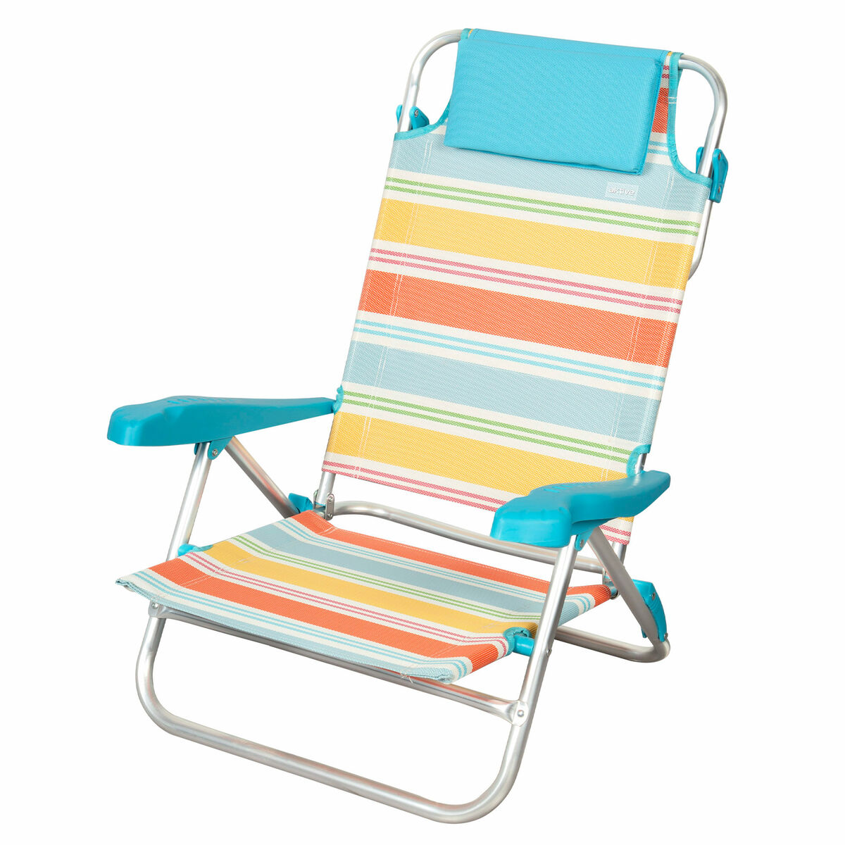 Silla de Playa Aktive Multicolor 48 x 90 x 60 cm (2 Unidades) 2 S8906373_1