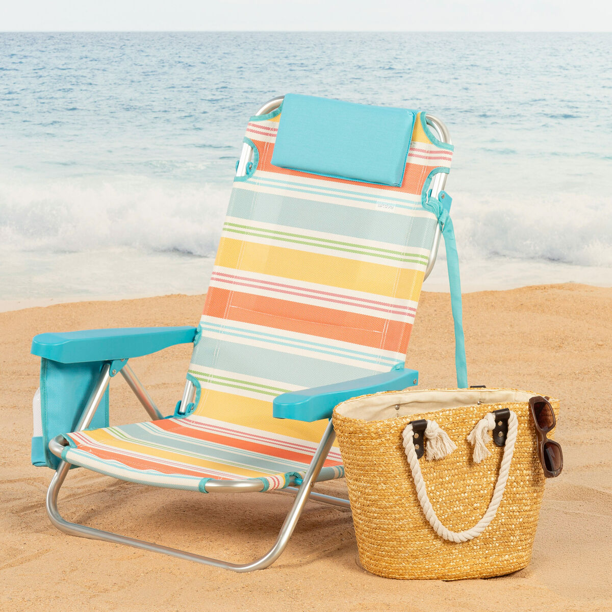 Silla de Playa Aktive 48 x 75 x 48 cm (2 Unidades) 3 S8906375_2